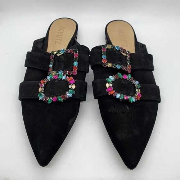 Schutz Rebeca Slides Black Women’s Size 7.5 - Picture 3 of 7